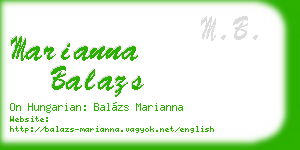 marianna balazs business card