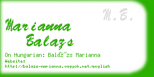 marianna balazs business card